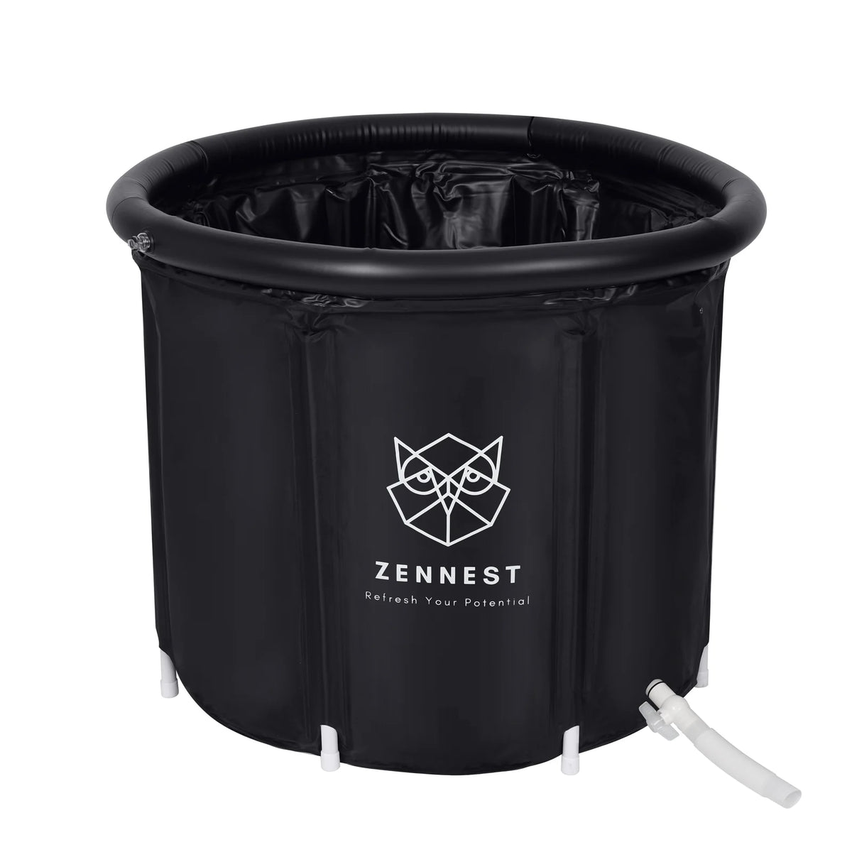Zennest Cylinder 90 portable cold plunge tub on a white background